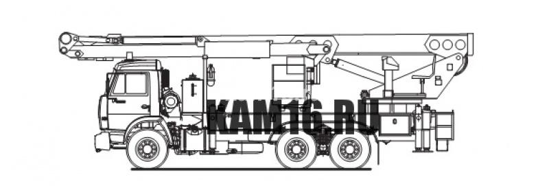 Автогидроподъемник ПСС-141.35Э (АПТ-35) (шасси КАМАЗ-65115